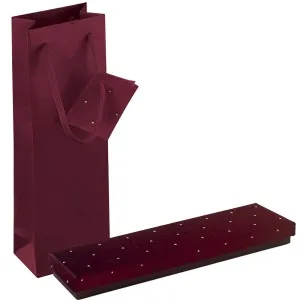 Astuccio con shopper per bracciale Bordeaux con punti luce Prestige M4