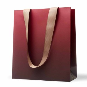 Shopper Plastificata Opaca Bordeaux Trento M20