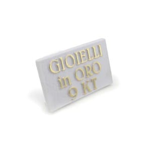 Targhette per Oro Espositore Oro Bianco