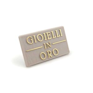 Targhette per Oro Espositore Oro Beige
