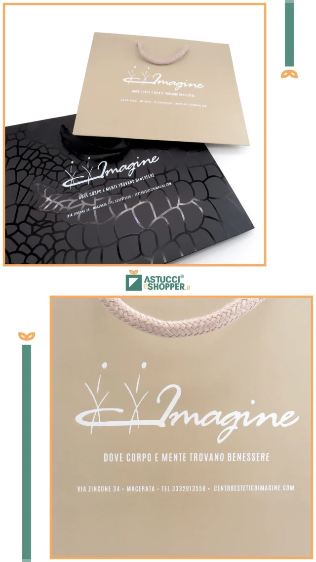 Shopper lusso plastificate personalizzate con stampa a caldo per il centro di estetica avanzata @estetica_imagine.
Richiedi anche tu una consulenza gratuita personalizzata per il tuo packaging, contattaci adesso 👉 link in bio.
.
.
.#astuccieshopper #shopperpersonalizzate #stampaacaldo #shopperplastificate #packagingpersonalizzato #packagingsumisura