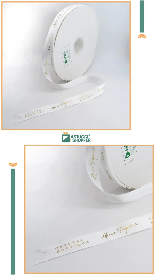 Nastro in doppio raso personalizzato con stampa a caldo per le creazioni artigianali di @alinapopovici.crystals.
Richiedi anche tu una consulenza gratuita personalizzata per il tuo packaging, contattaci adesso 👉 link in bio.
.
.
.#astuccieshopper #stampaacaldo #packagingideas #packagingpersonalizzato #packagingsumisura #nastropersonalizzato #nastrodoppiorasopersonalizzato #nastrodoppioraso