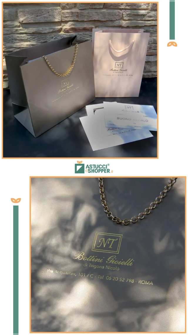 Shopper lusso e buoni regalo, personalizzati con stampa a caldo, per la gioielleria @bottini.trigona
Richiedi anche tu una consulenza gratuita personalizzata per il tuo packaging, contattaci adesso 👉 link in bio.
.
.
.#astuccieshopper #stampaacaldo #shopperpersonalizzate #shopperstampate #buoniregalopersonalizzati #packaginggioielleria #packagingideas #packagingpersonalizzato #packagingsumisura